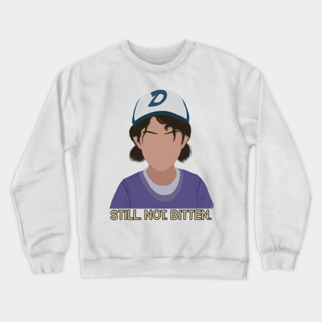 The Walking Dead Game Season 2 Clementine Still Not Bitten Fan Art Crewneck Sweatshirt by senaeksi